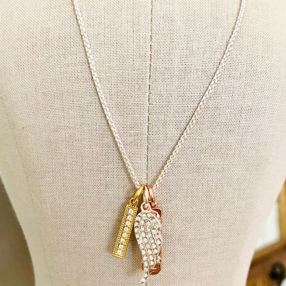 Vintage Arrow Bracelet & Blessed Rhinestone Necklace - Picture 2 of 13